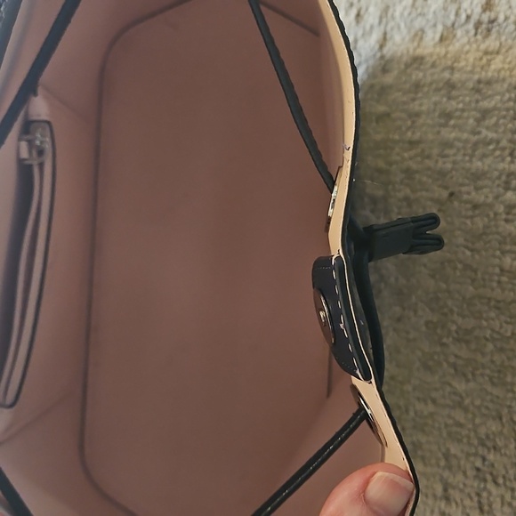 Kate Spade Navy and Lemon Print Shoulder Bag and Matching Wallet - Picture 3 of 8